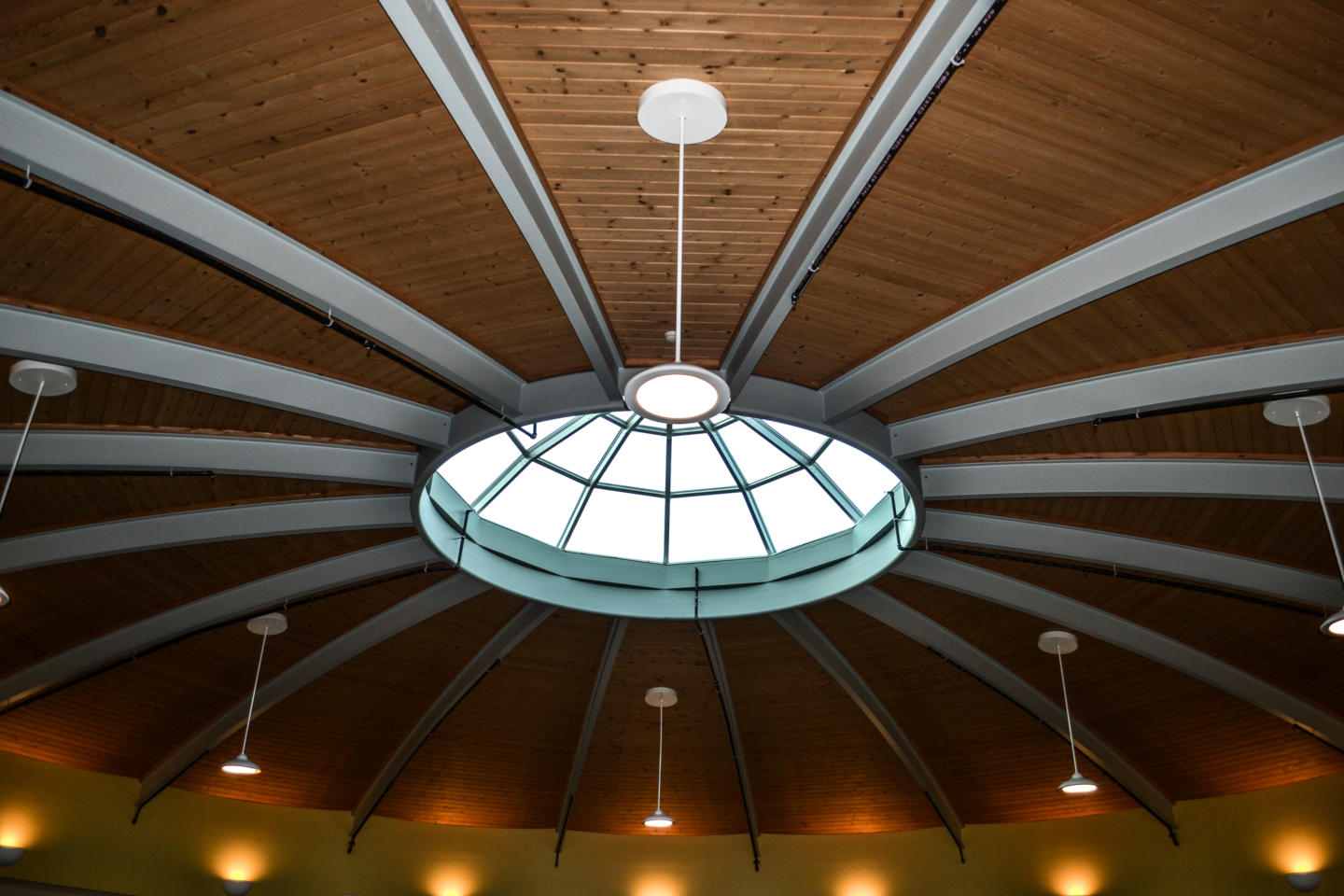 Oak Brook Public Library dome ceiling by Harbour Contractors